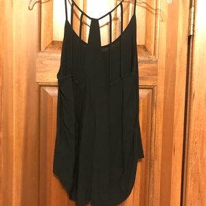 Black strappy back tank